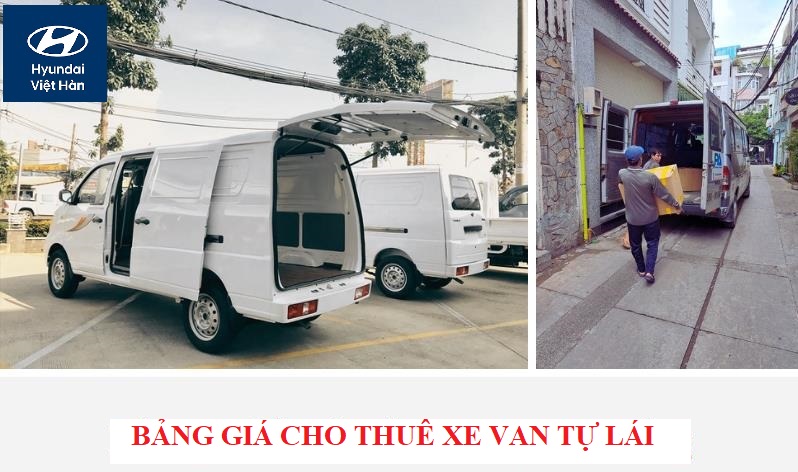 BẢNG GIÁ CHO THUÊ XE VAN TỰ LÁI