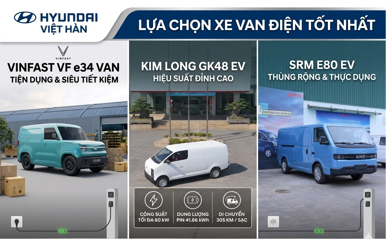 So sánh xe van điện và van xăng: Lựa chọn nào tối ưu năm 2026?