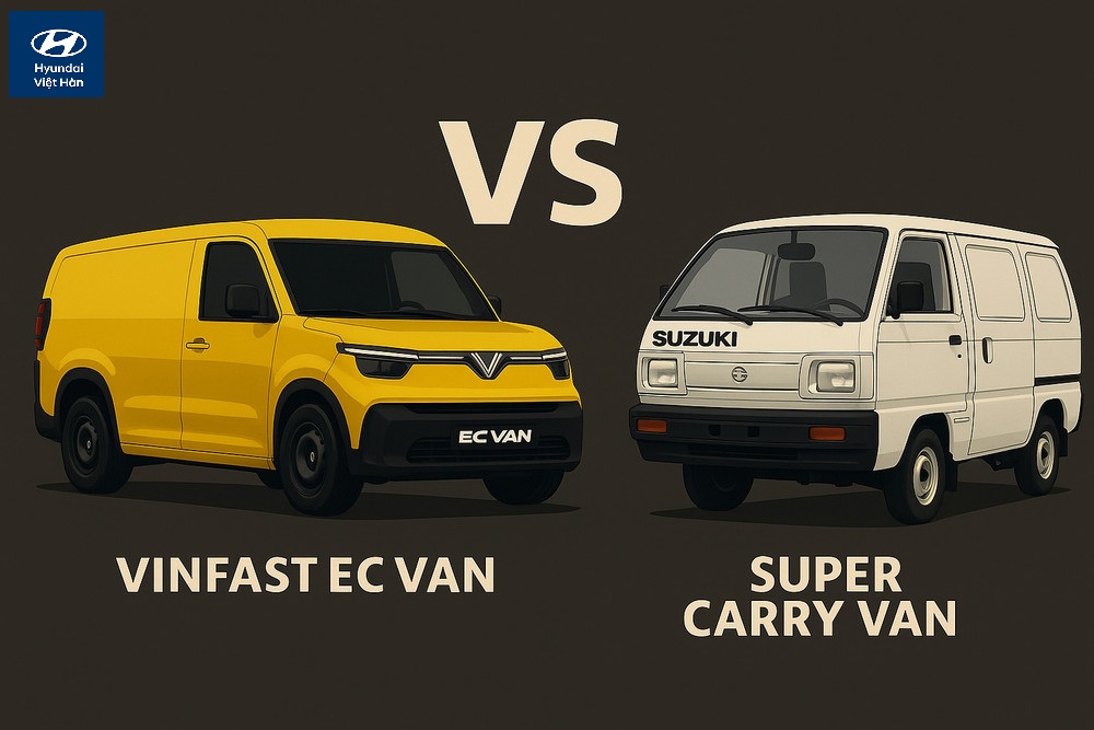 Nên mua xe tải Van máy xăng hay Van máy điện?
