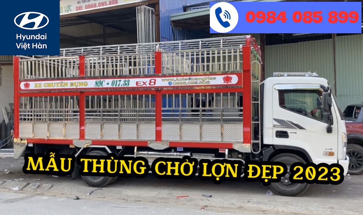 Giá đóng thùng xe tải chở gia súc lợn heo đẹp