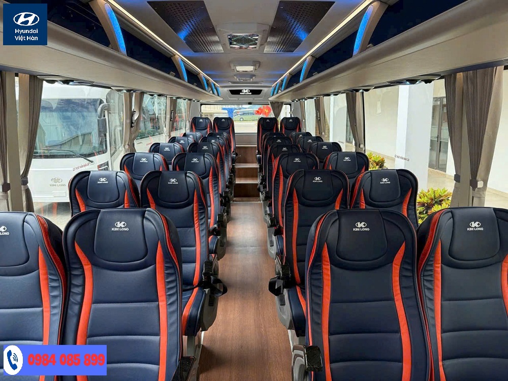 Khoang nội thất hành khách xe kim long 29 chỗ và 34 chỗ