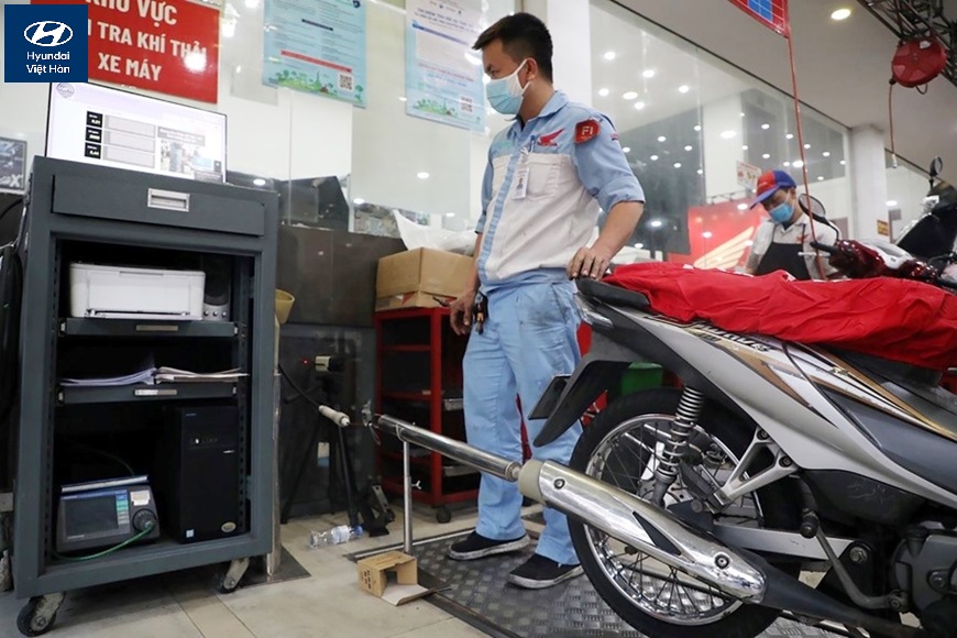 kiểm định khí thải xe máy xăng 