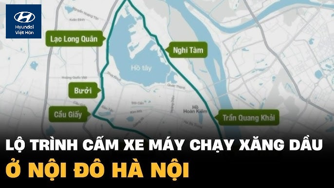 Lộ trình cấm xe máy xăng dầu ở nội đô Hà Nội