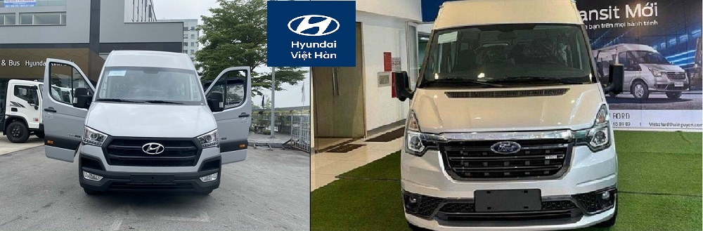 Bảng so sánh dòng xe khách 16 chỗ Hyundai Solati và Ford transit