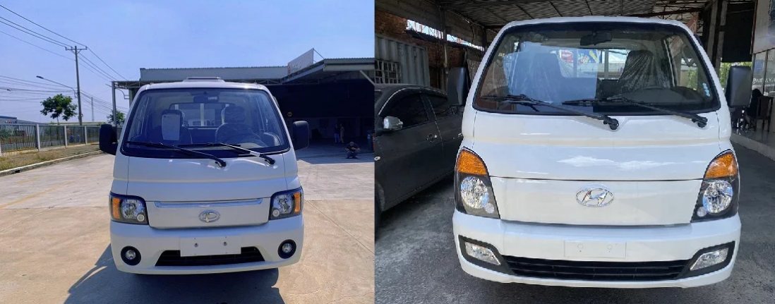 So sánh ngoại thất Tera 180 và Hyundai H150