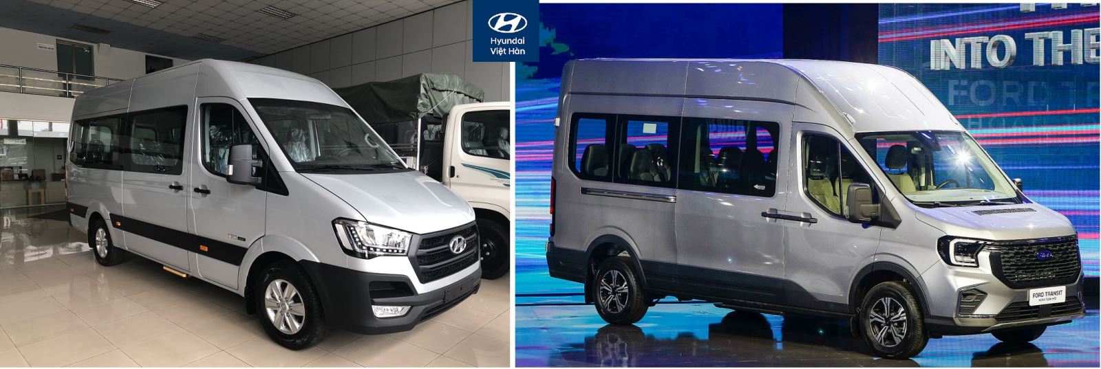 So sánh xe 16 chỗ Hyundai Solati và Ford Transit
