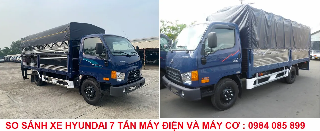 So sánh xe Hyundai 7 tấn máy điện và máy cơ