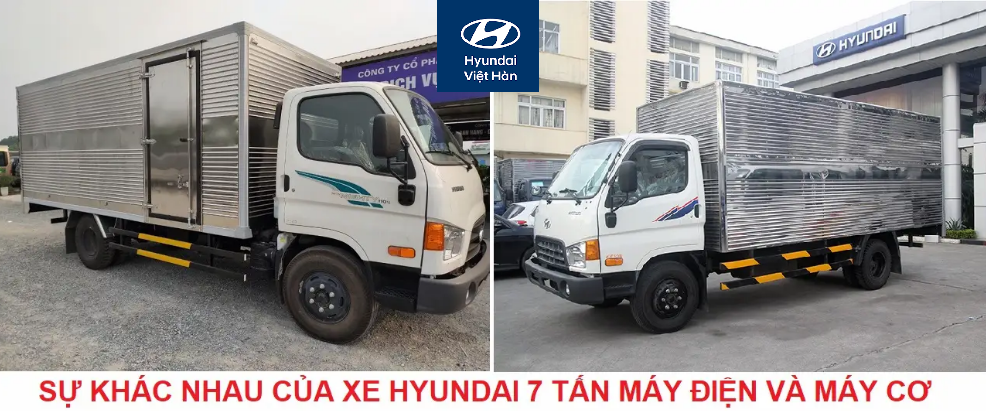 Sự khác nhau xe tải Hyundai 7 tấn ga điện và ga cơ