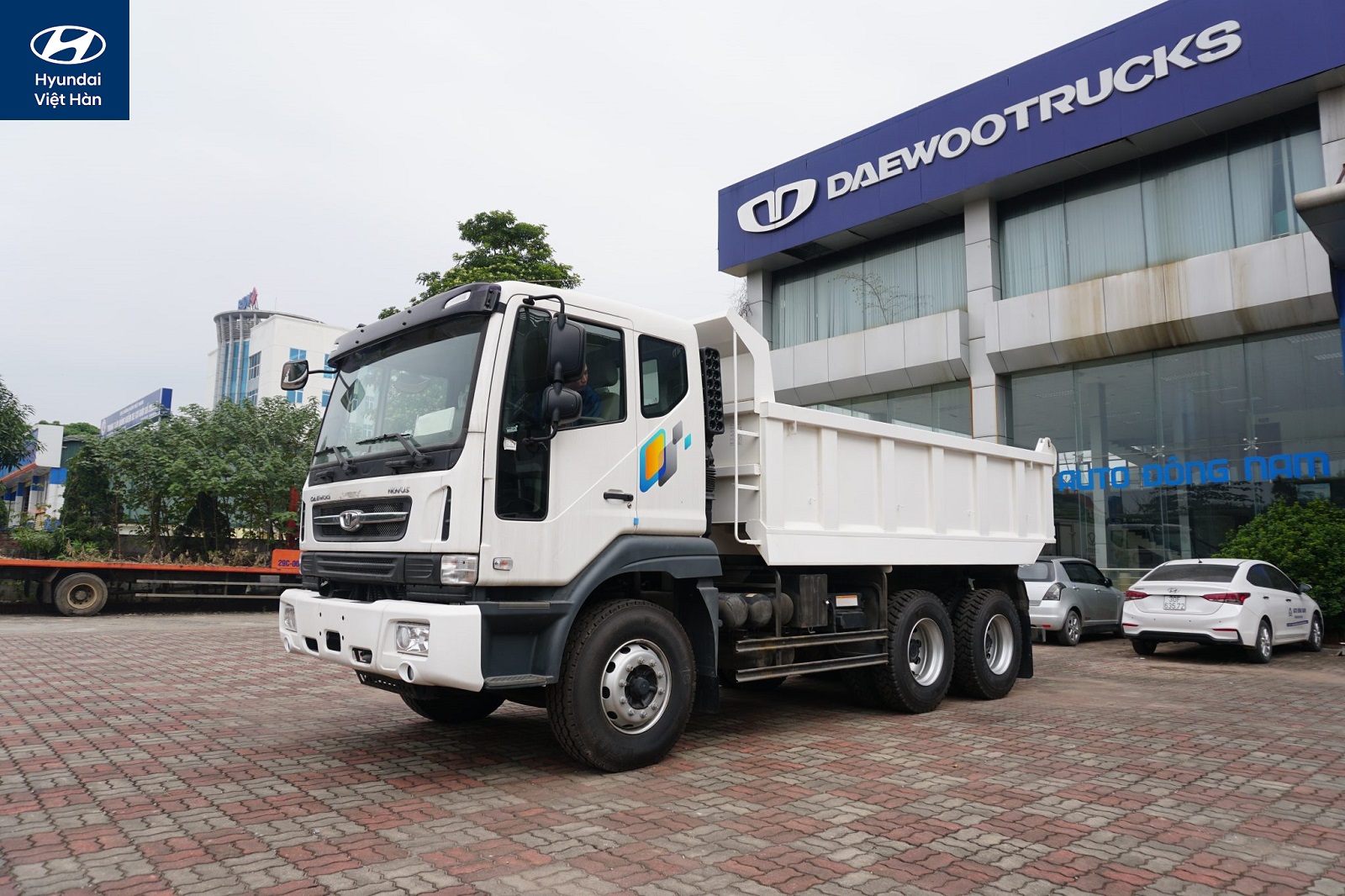 Thông tin xe ben 15 tấn Daewoo 3 chân nhập khẩu Hàn Quốc