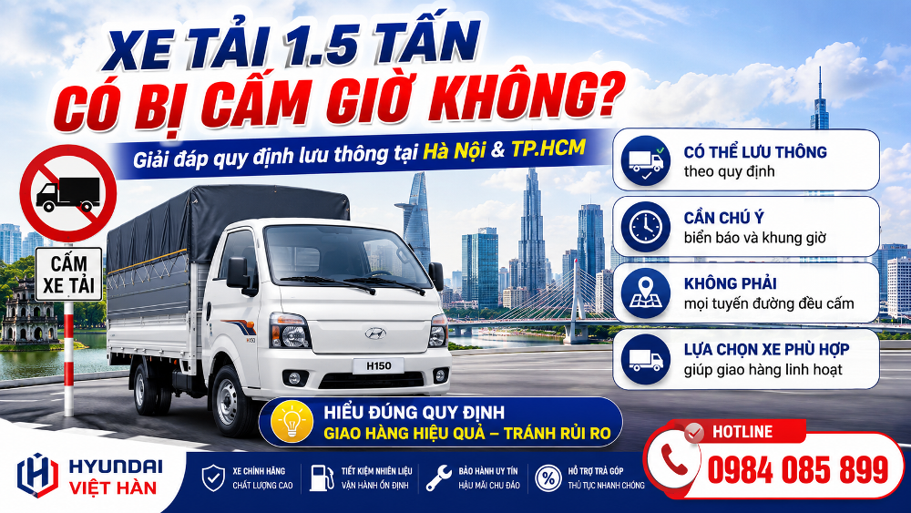 Xe Tải 1.5 Tấn Có Bị Cấm Giờ Ở Hà Nội, TP.HCM Không? Giải Đáp Chi Tiết
