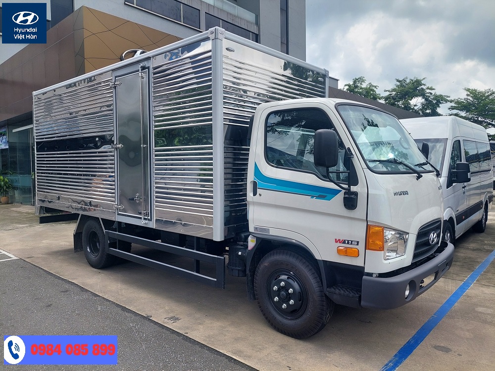 Xe tải Hyundai W11s 7 tấn thùng kín màu trắng