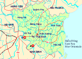 Bản đồ hành chính tỉnh Thái Bình