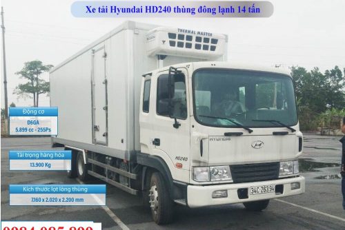 Hyundai HD240 thùng đông lạnh 15 tấn