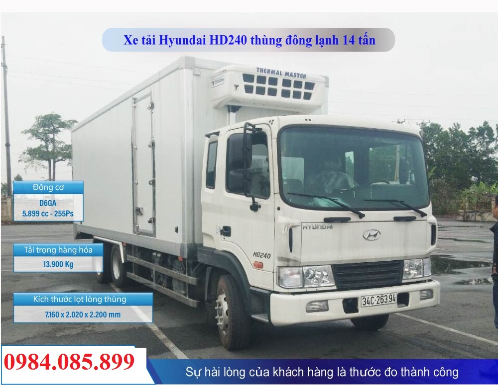 Xe tải Hyundai HD240 thùng đông lạnh 15t