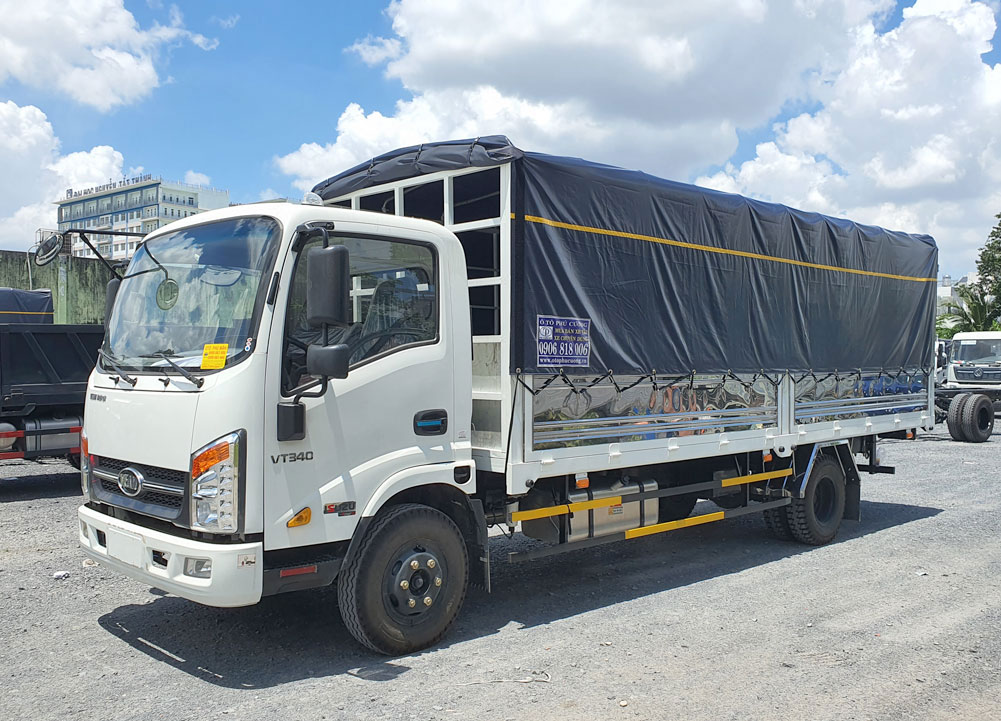 Xe tải Veam VT340S thùng bạt dài 6m1