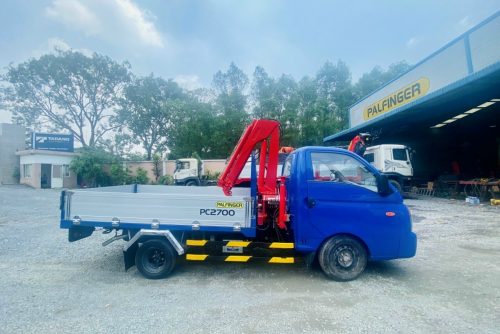 Hyundai Porter H150 gắn cẩu 1 tấn