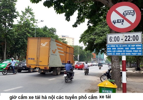 Giờ cấm xe tải vào thành phố Hà Nội