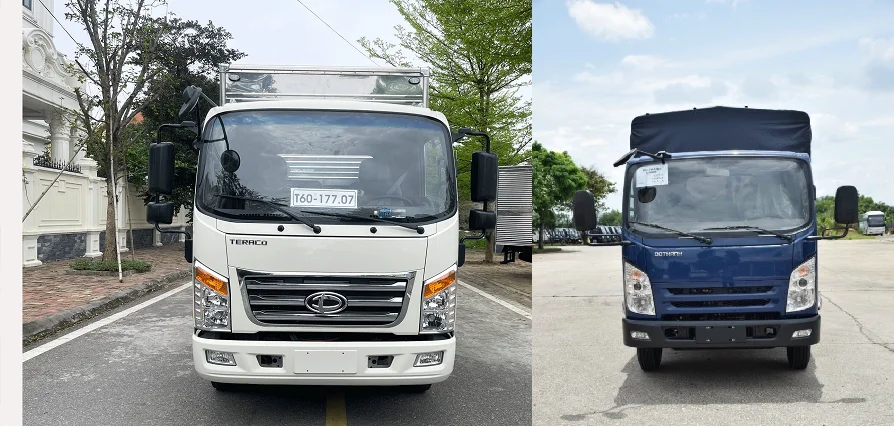 Ngoại hình xe tải Tera 345SL và Đô Thành IZ350SL